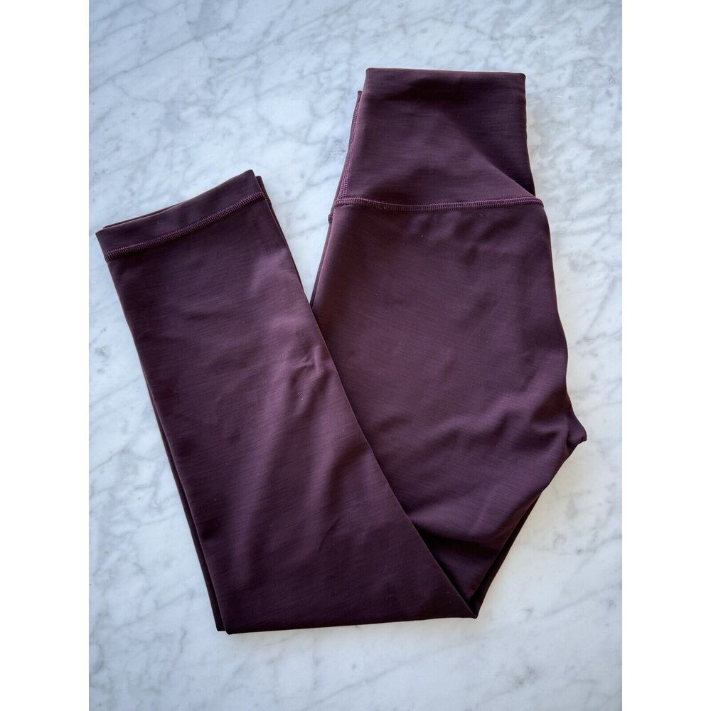 EUC Lululemon Wunder Under Crop High Rise Legging Full On Luxtreme 21" Burgandy